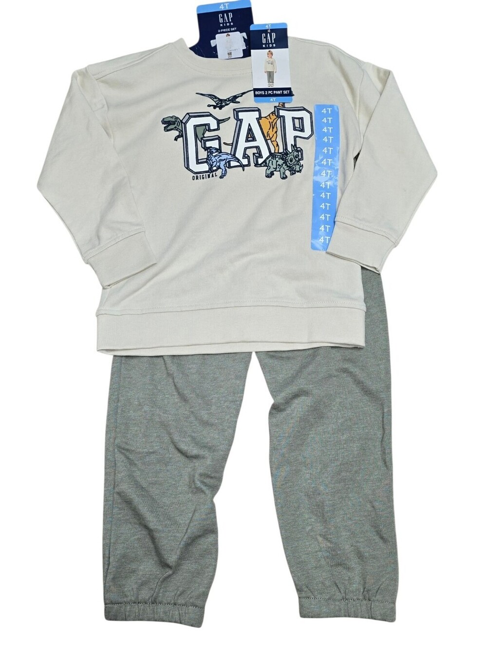 NWT Gap Kids Boys Dinosaur 2-Piece Outfit Set Size 4T